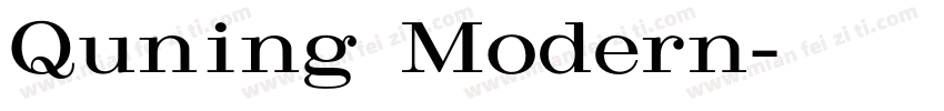 Quning   Modern字体转换